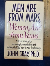 Men Are From Mars, Women Are From Venus by John Gray 1992 First Edition HCDJ