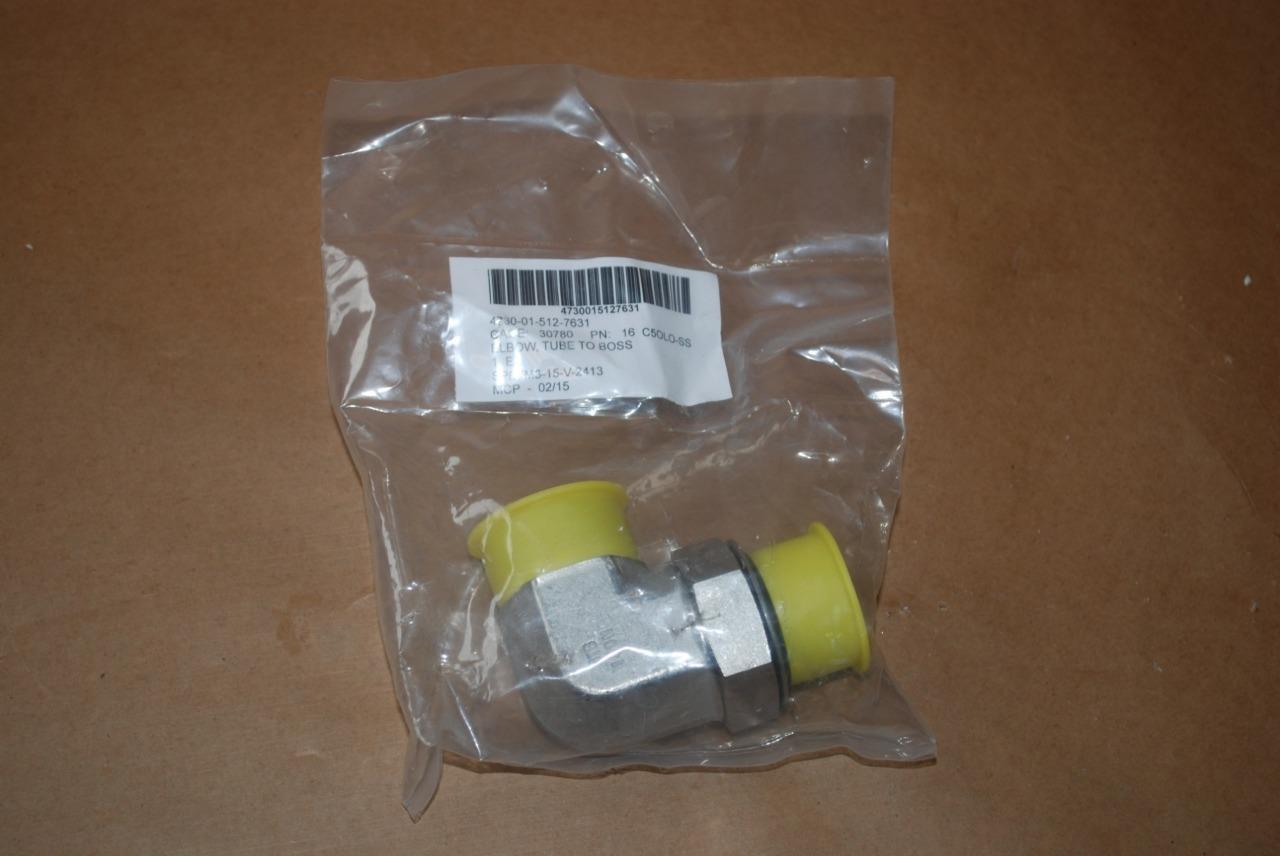 PARKER Seal-Lok ORFS TO SAE ORB 90° FITTING 16 C5OLO-SS STAINLESS 1" NEW