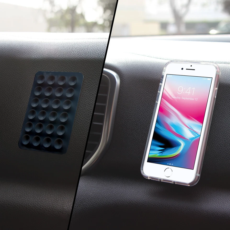 Cellet 5-Pack Multipurpose Mini Suction Cup Mat with Strong 3M Adhesive - Black - Image 2 of 4