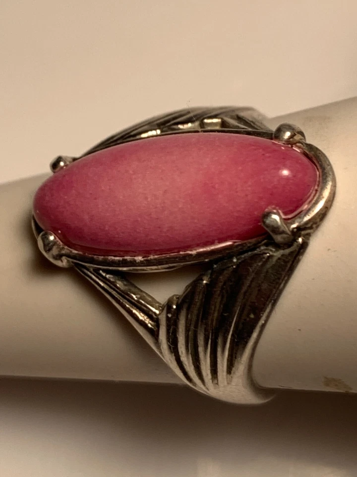 Kabana Sterling Silver 925 Pink Rhodonite Gemstone Marquise shaped Ring Size 8 - Image 2 of 4