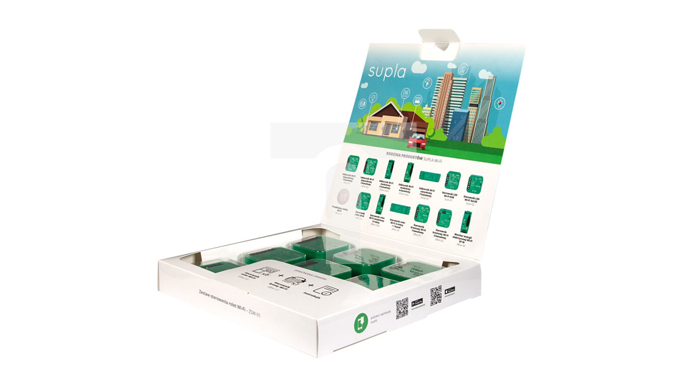 SUPLA Set for controlling roller shutters (6 pcs. SRW-01 and WI-FI gate S /T2UK