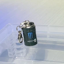 3D Energy Drink Can Charm Zipper Pull & Keychain Add On Clip!!