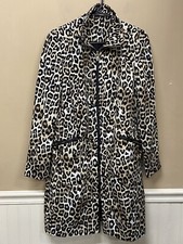 Damaged Chicos Animal Print Long Jacket Size 1 M 8-10 