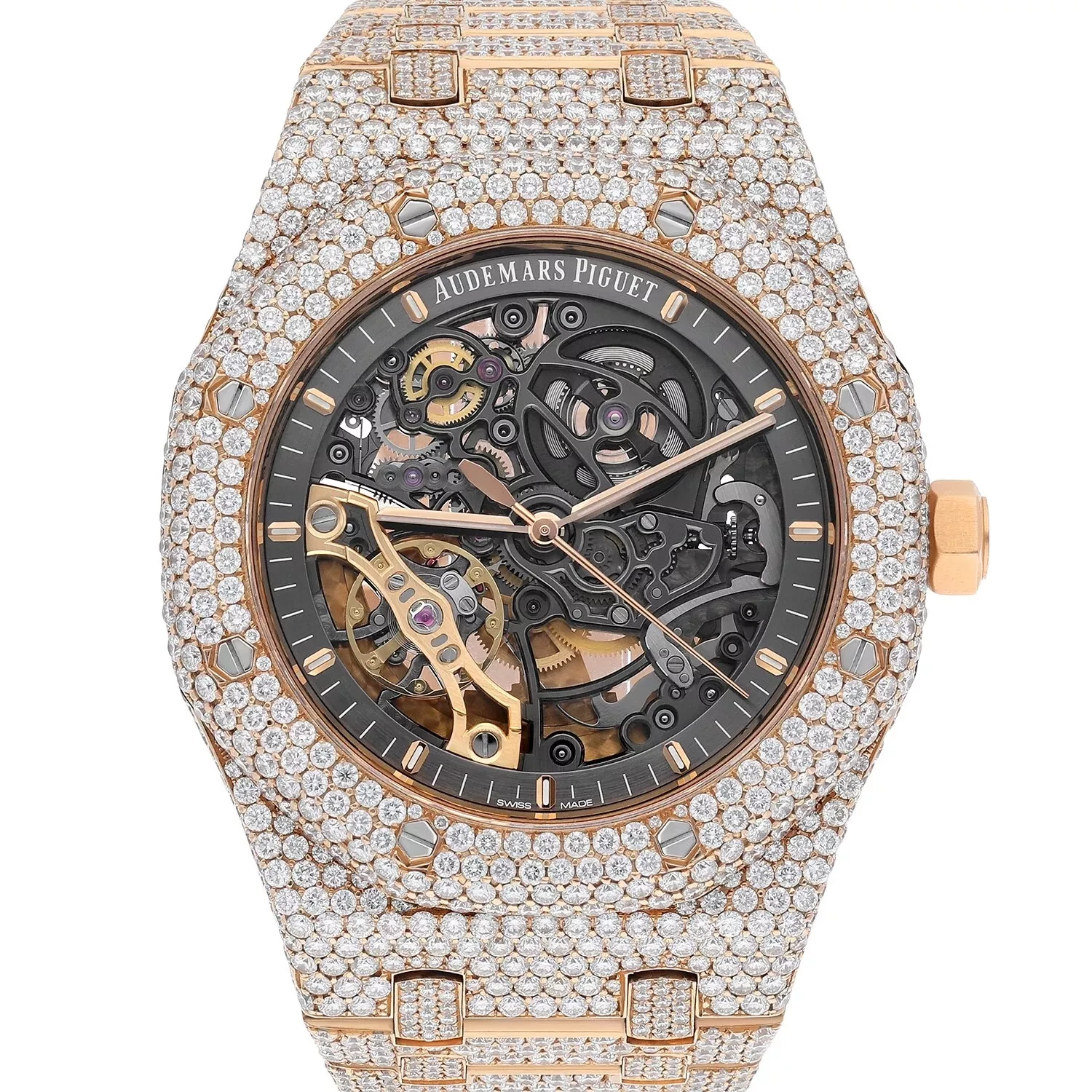 Audemars Piguet — SKELETON AP -Audemars Piguet Royal Oak 15407OR.OO.1220OR.01 Double Balance WheeL