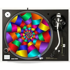 DJ Color Wheel #2 Spiral Slipmat Turntable 12" LP Record Player, DJ Audiophile