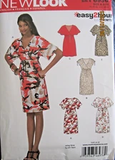 New Look  #6936 MISSES PULLOVER DRESS Easy 2 Hour Uncut Sewing Pattern 8-18