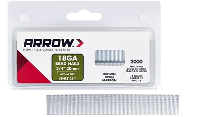 New 2000 pack Arrow BN1812BCS 3/4''/20mm 18gauge Brad Nails Free US Shipping