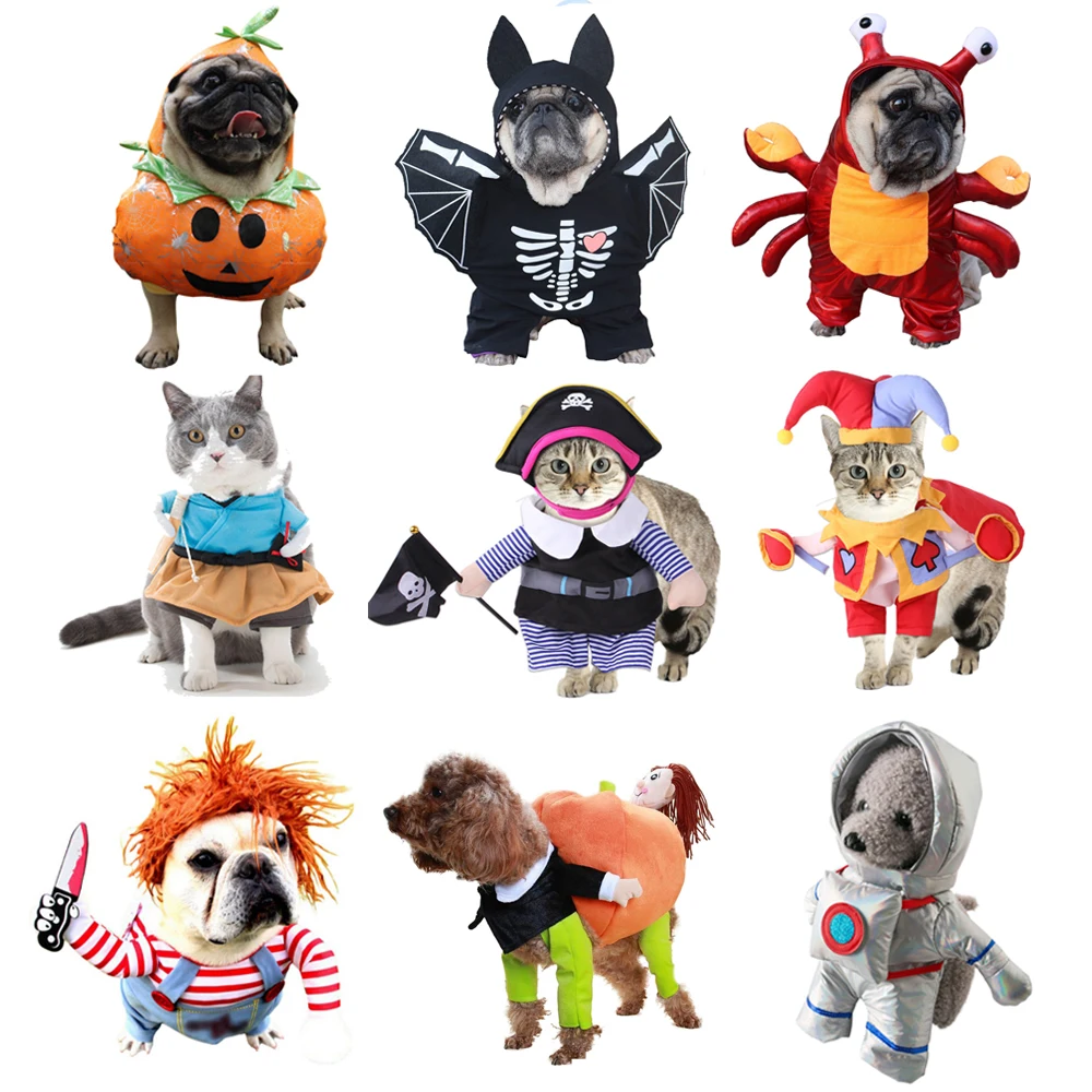Dog Halloween Costumes Funny Pet Clothes Cosplay Outfits Comical Puppy  Clothing