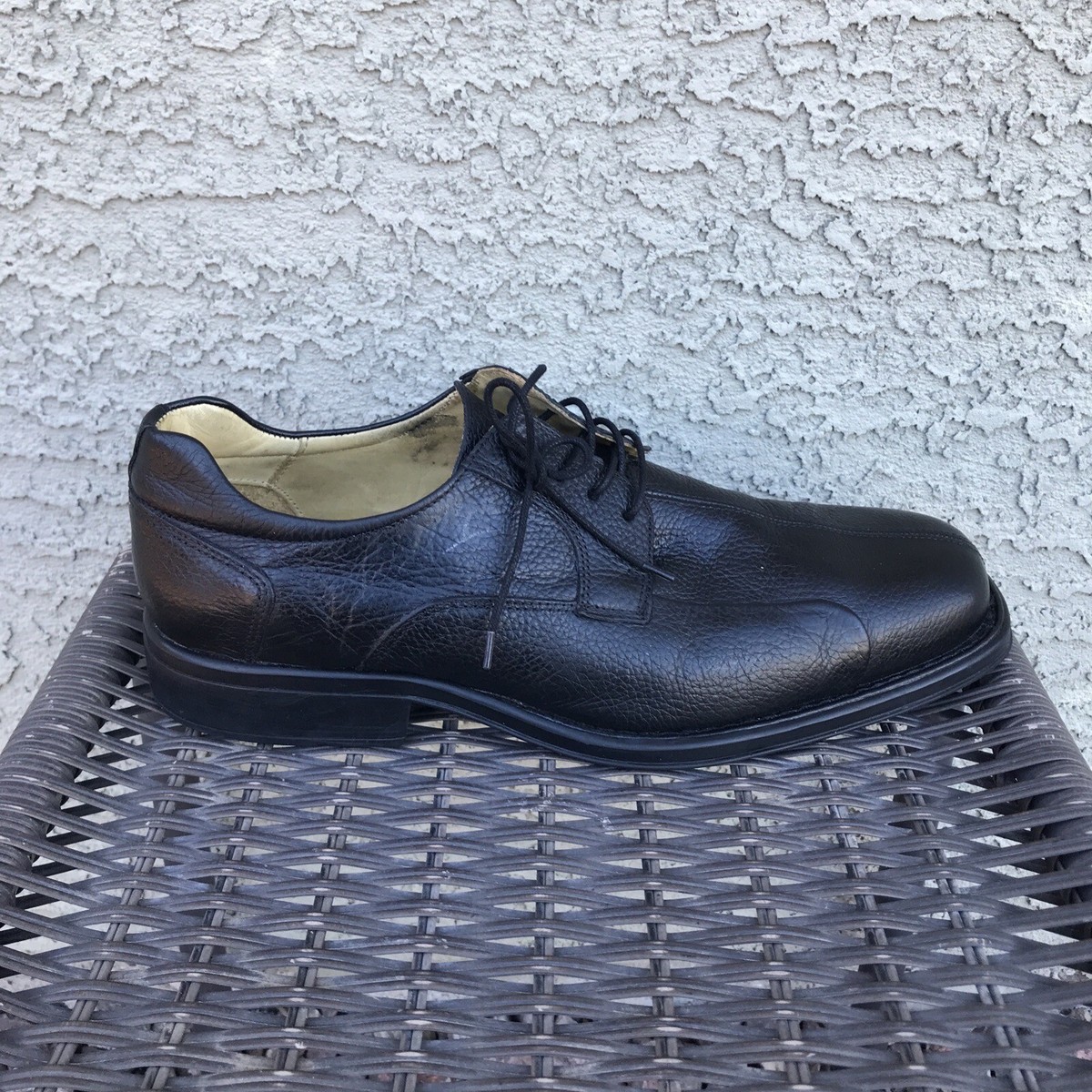 Studio Belvedere Baybridge Mens Black Pebble Soft Leather 