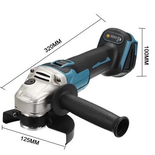 125mm Brushless Angle Grinder Cordless 10000RPM Tool Kit For Makita 18V Battery - Picture 3 of 16