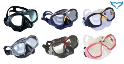 POSEIDON DIVING SYSTEMS Poseidon TauchMaske ThreeDee 3D Tasche Maskenbox Maske schwarz gelb clear rot pi