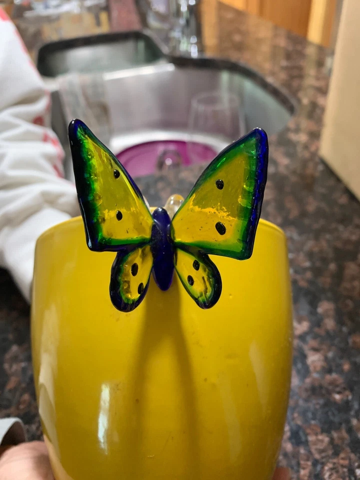 Enfeites de vaso de flores estojo 12 cores sortidas, vidro, feito por cérebro de pássaro... novo com etiquetas - Imagem 2 de 4