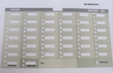5-Pack Lot Paper Desi Label Strip Avaya Partner-34D Series-1 Phone Euro Lucent