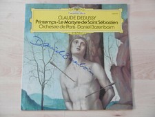 Daniel Barenboim Autogramm signed LP-Cover "Debussy" Vinyl