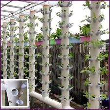 Diy Set Hydroponic Pots Vertical Tower Growing System Soilless Device Farm