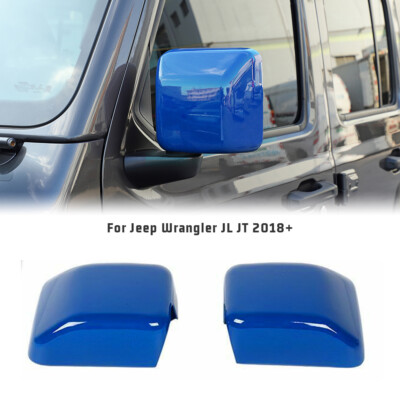 Blue Rearview Mirror Cover Shell Trim for Jeep Wrangler JL JT 2018+ Accessories