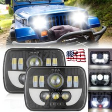 1984-2001 For Jeep Cherokee Xj Yj 2pc 130w 5x7 7x6 Led Headlights Hi-lo Drl 1984-2001 For Jeep Cherokee Xj Yj 2pc 130w 5x7 7x6 Led Headlights Hi-lo Drl