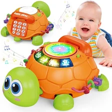 Baby Toy 6 to 12 Months - Musical Turtle Crawling Early Learning Educational Toy