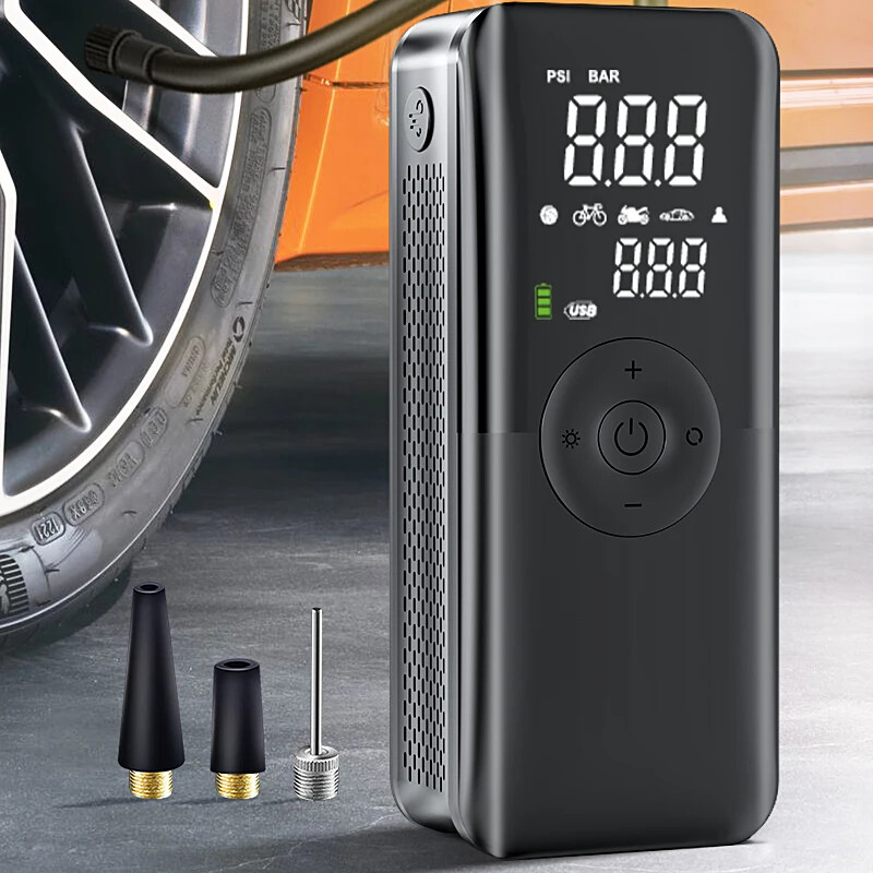 Rechargeable Air Pump Inflator Portable Compressor Digital Cordless Car Inflator