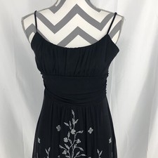 Vintage Trixxi Black Beaded Fairy Goth Mystical Wednesday Addams Dress Medium