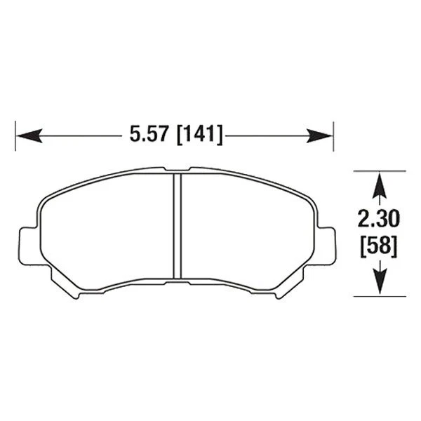 Pastillas de freno delanteras compuestas Hawk Street HPS para Nissan Máxima 10-18 Foto 3 de 3