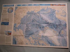 ARCTIC OCEAN FLOOR +ATLANTIC OCEAN FLOOR MAP National Geographic January 1990