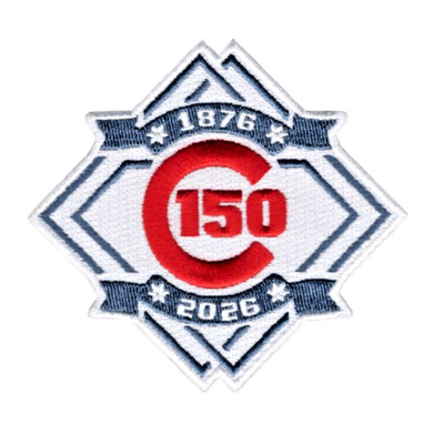 2026 Chicago Cubs 150th Anniversary Iron on Embroidered Patch [4.0 x 3.65 inch]
