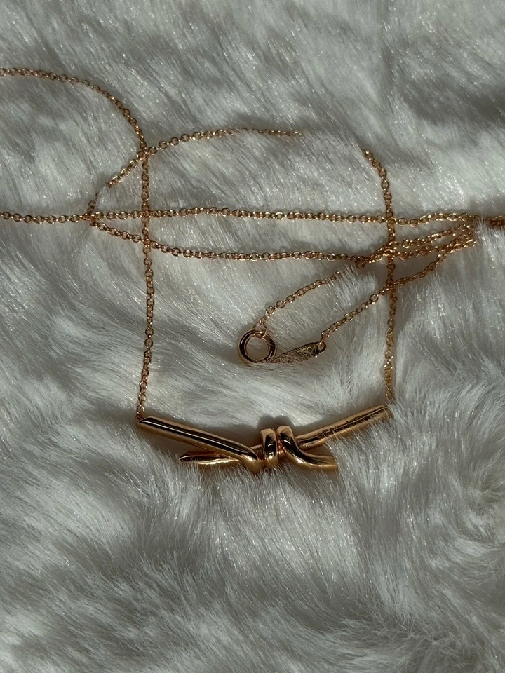 Colar folheado a ouro cristal rosa NDT - Imagem 4 de 4