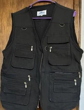Blue Stone Safety Vest Mens Sz M Black Utility Tactical Security Concealed Carry
