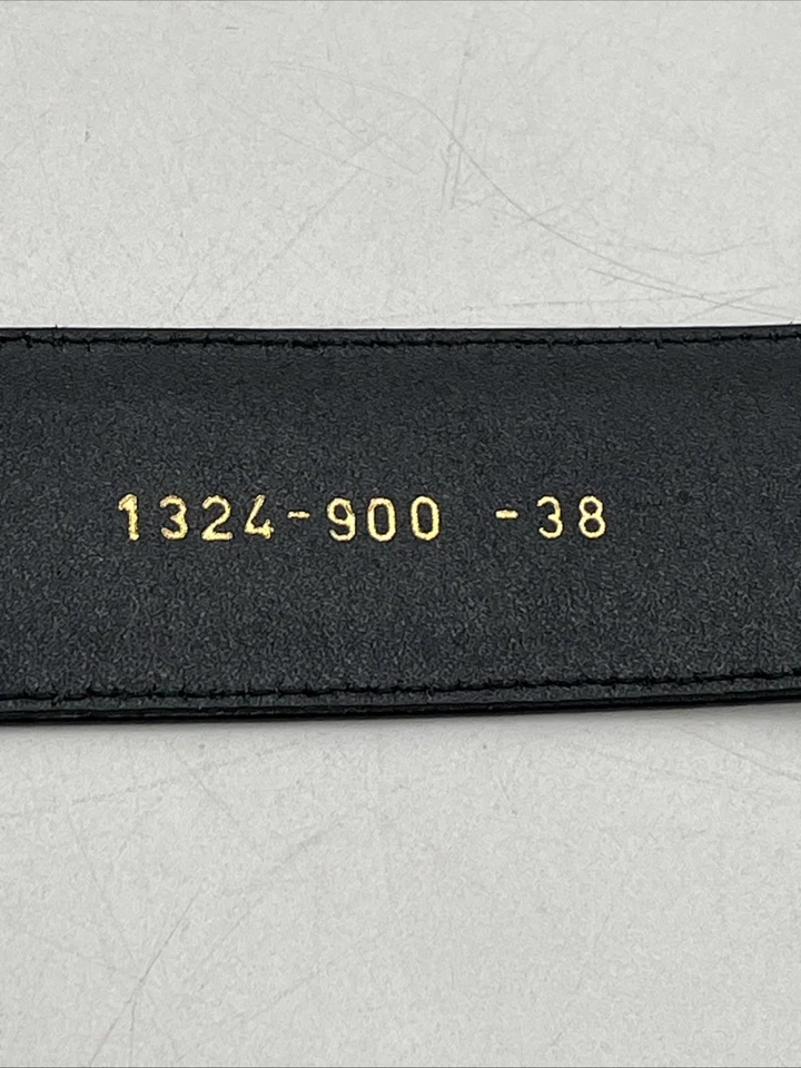 Escada Black Leather Belt Gold Woven Buckle Made in Italy Women’s Size 35” - Image 3 of 4