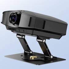 Gray Projector Stand, 30 lb Foldable Mount with 360 Rotation