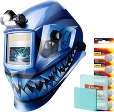 TRQWH Auto Darkening Welding Helmet with LED Light True Colour View Wide Shade 4