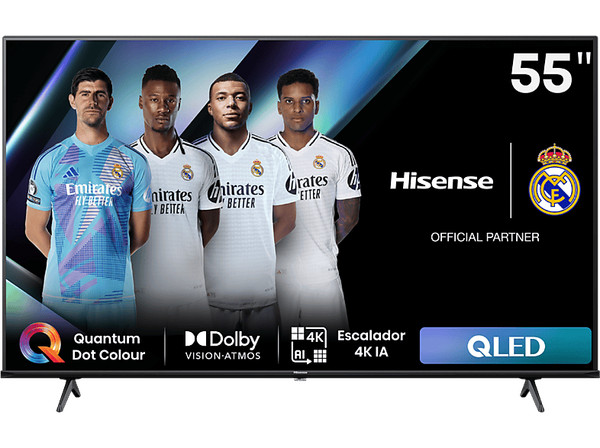 TV QLED 55" - Hisense 55E7NQ, UHD 4K, Dolby Vision&Atmos, IA, +GARANTÍA