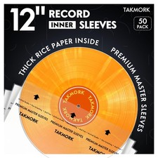 Vinyl Record Rice Paper Inner Sleeves: 12" Anti-Static LP Sleeves 50 Pcs