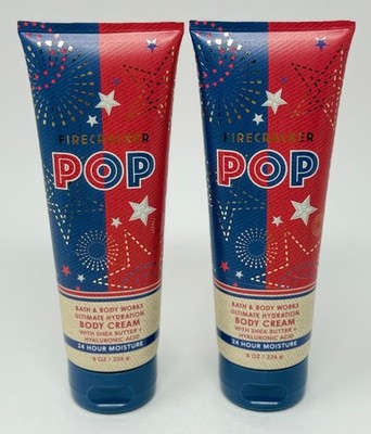 2 NEW BATH & BODY WORKS FIRECRACKER POP ULTIMATE HYDRATION CREAM LOTION 8OZ SHEA