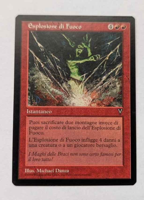 Magic Mtg Italian Visions Fireblast   near mint