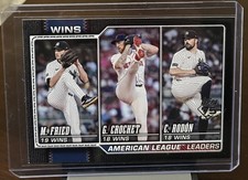 2026 Topps Series 1 Black Parallel /75 #130 Fried/Crochet/Rodon Wins Leaders