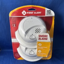 First Alert Hardwired Smoke Alarm W/ 10 Yr Battery Backup -Set Of 2 White