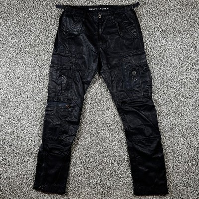Ralph Lauren Black Label Men's 30x32 Navy Blue Waxed Tactical