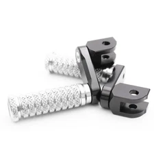 POLE Front 40mm Lowering Foot Pegs Silver For Kawasaki Z650RS 22 23