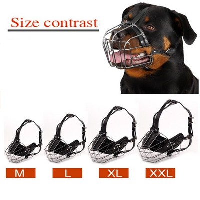 Robuster Drahtmaulkorb aus Metall für Bullys, Rottweiler, Mastiffs usw. M 2XL
