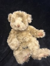 Build A Bear Vintage Brown Bear Tan Leather Like Paws Unstuffed