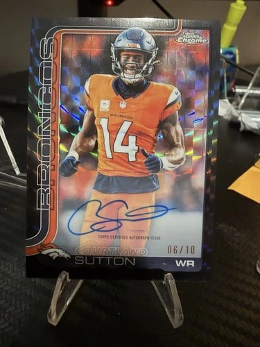 2025 Topps Chrome Courtland Sutton Chrome Autographs (RAW)