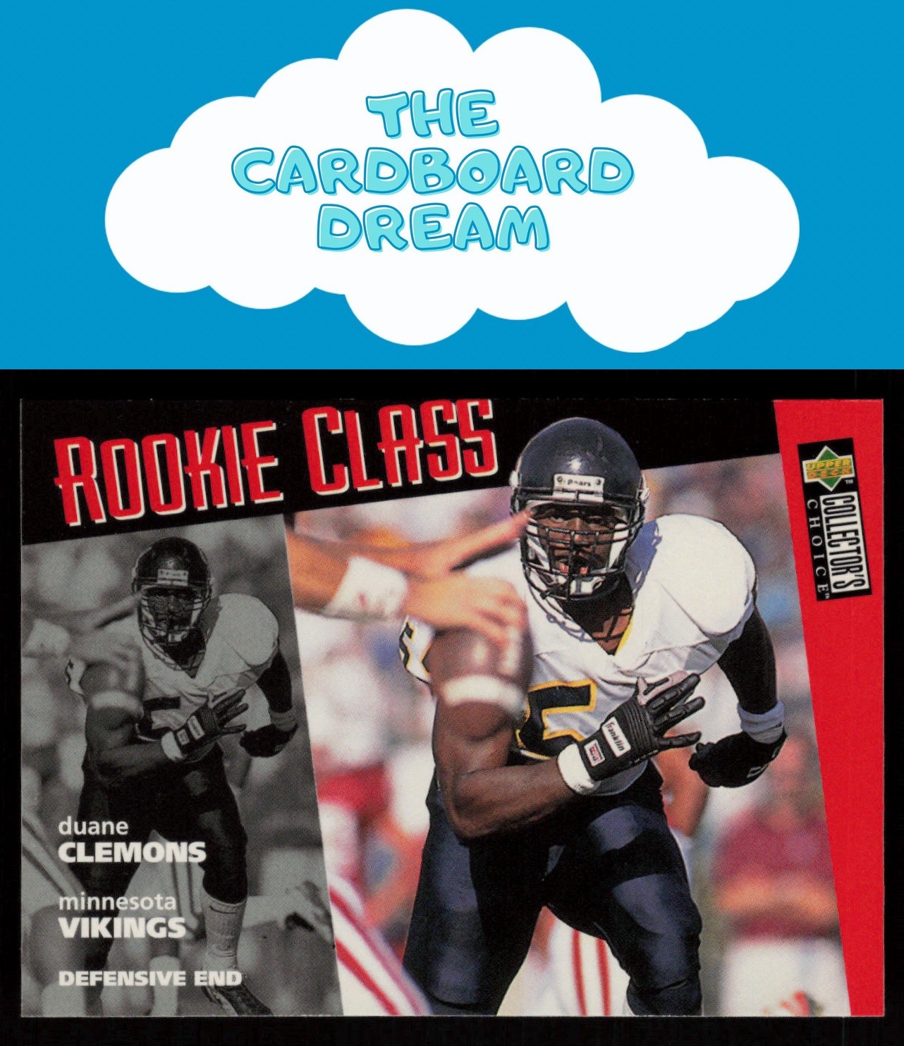 Duane Clemons 1996 Collector's Choice #14 RC Rookie Minnesota Vikings