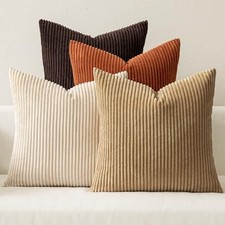Boho Farmhouse Throw Pillow Covers 18x18 18" x 18" Pack of 4 Brown-beige