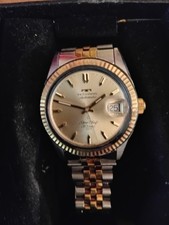 Vintage Gents TECHNOS Star Chief Date WRISTWATCH Automatic WORKING