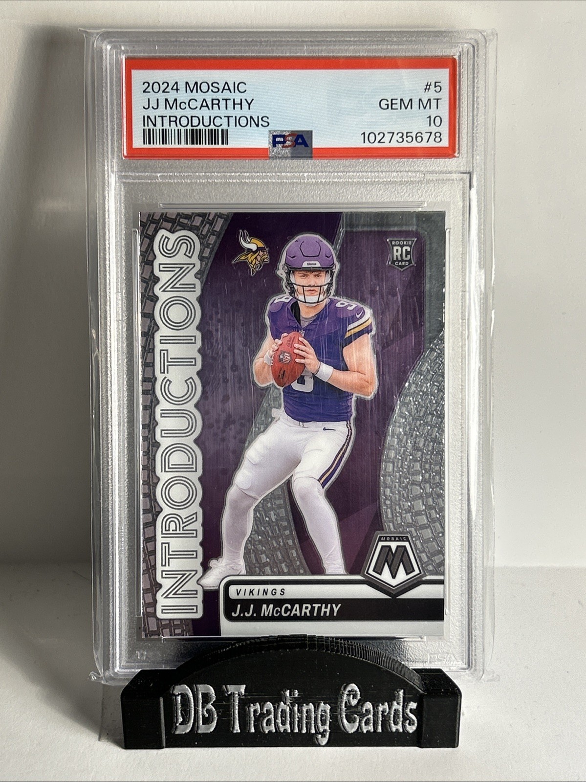 2024 Panini Mosaic - Introductions J.J. McCarthy #5 (RC)