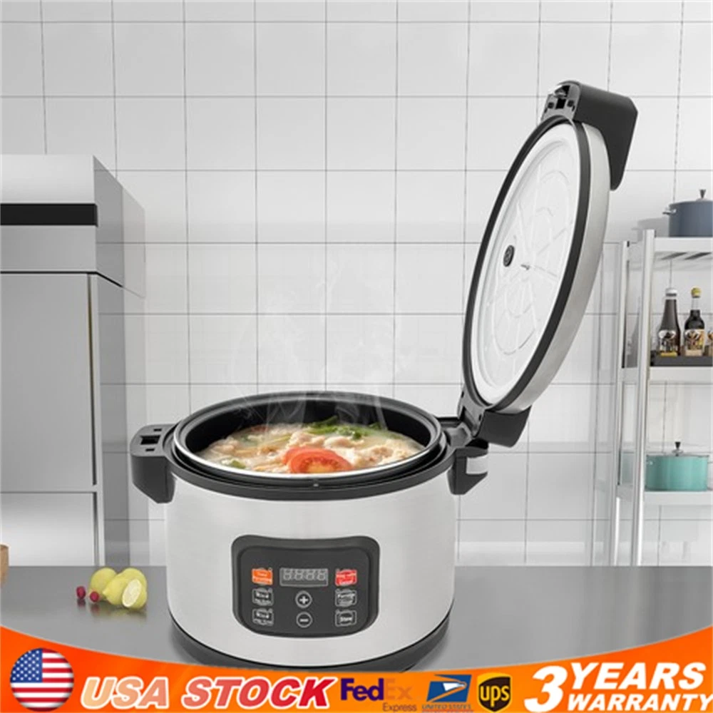 Kitchen Commercial Rice Cooker Non-Stick Pot 13L 24H Keep Warm Restaurant
