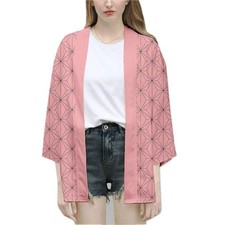 Demon Slayer Nezuko Kamado Kimono Haori Cardigan Unisex Cosplay Costume Jacket