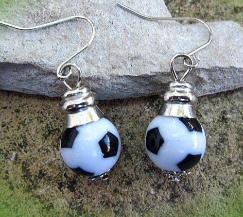 World Cup football statement earrings stainless steel - Picture 1 of 1